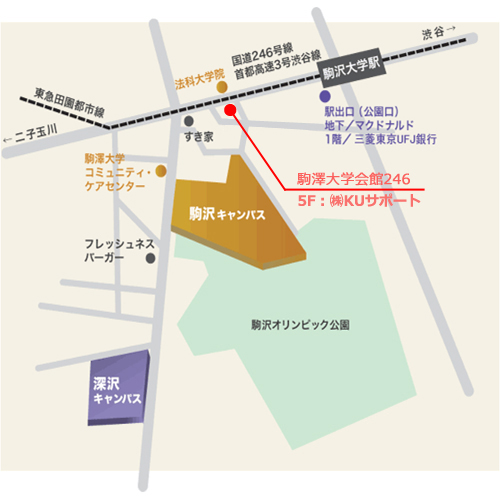 駒澤大学駅マップ